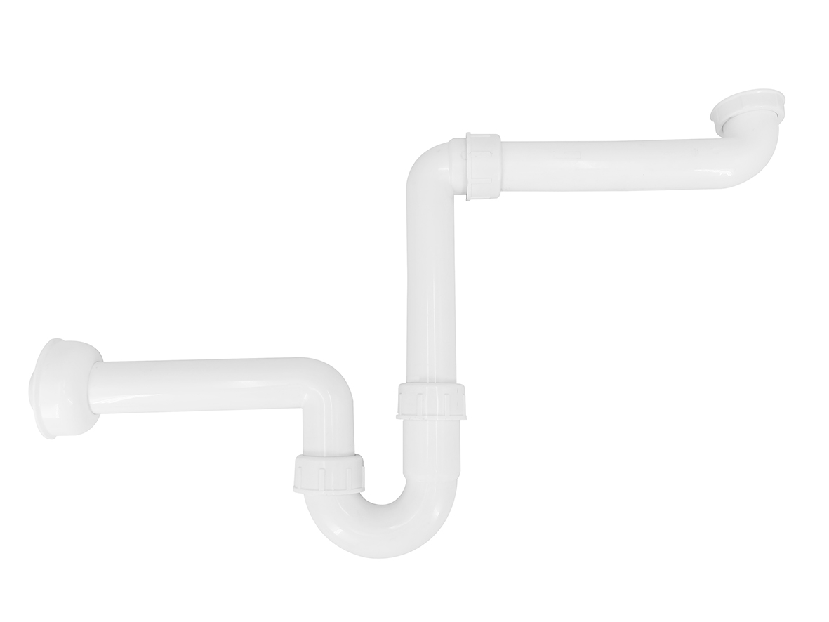 Productfoto Ruimtebesparende sifon voor gootsteen/wastafel 1 1/2" x 40 mm 333572