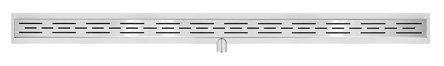 Productfoto Eco douchegoot met flens en rooster 120 x 7 cm RVS 334317