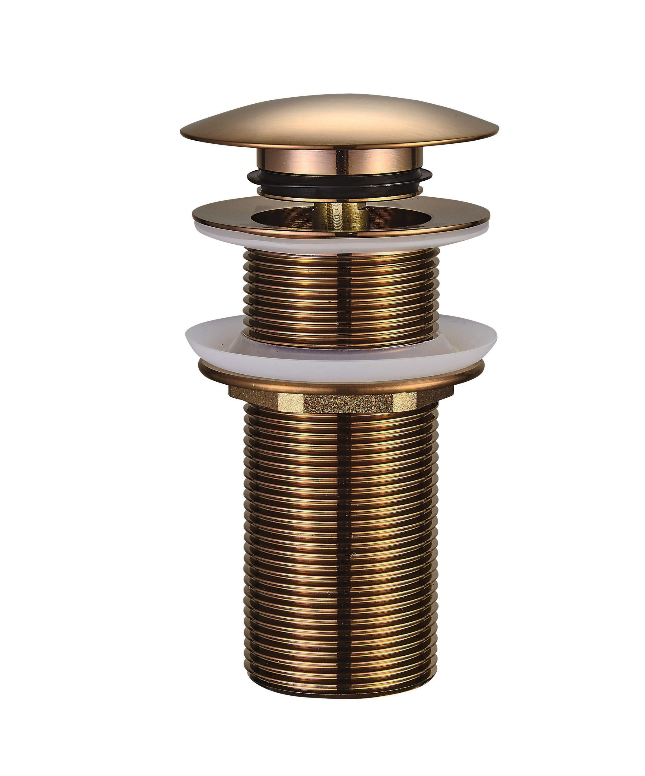 Productfoto UniMatch clickwaste afvoerplug verlengd 5/4" geborsteld brons koper PVD 334476