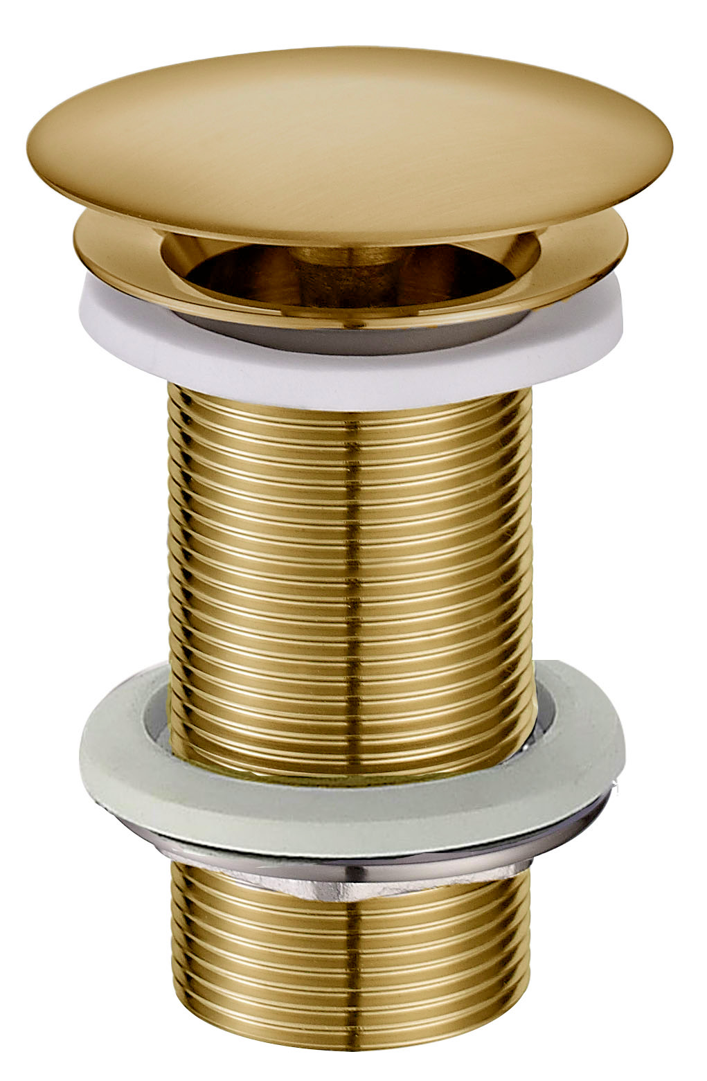 Productfoto UniMatch open afvoerplug verlengd 5/4" geborsteld messing PVD 334487