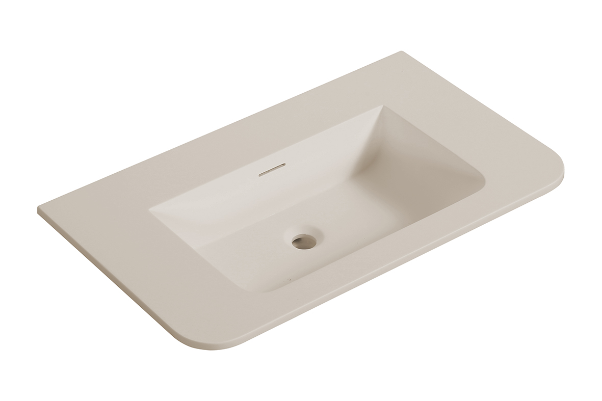 Productfoto Laro wastafel zonder kraangat ronde hoeken 80 x 48 x 1