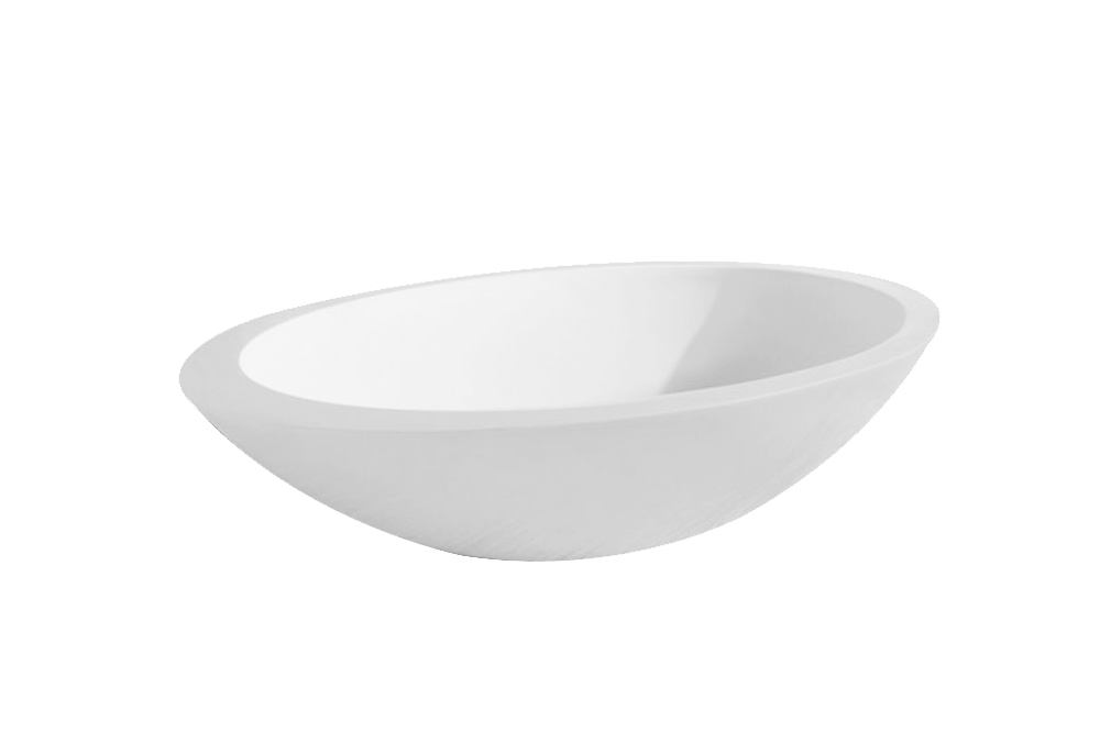Productfoto Kim waskom ovaal 59 x 35 x 11 cm solid surface mat wit 364041