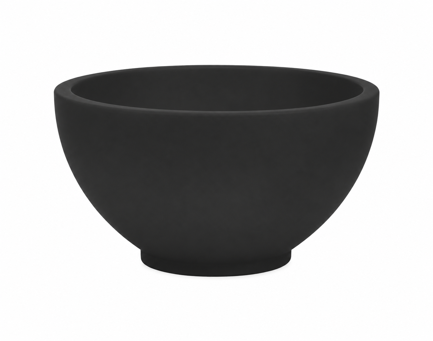 Productfoto Tessa waskom rond 20 x 11 cm solid surface mat zwart 364059