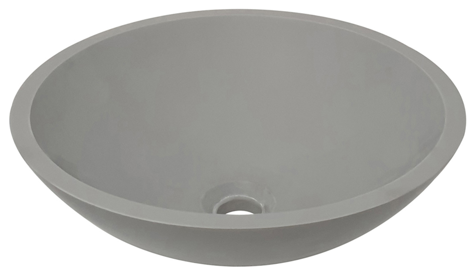 Productfoto Valerie waskom rond 43 x 13 cm solid surface betonlook 364063