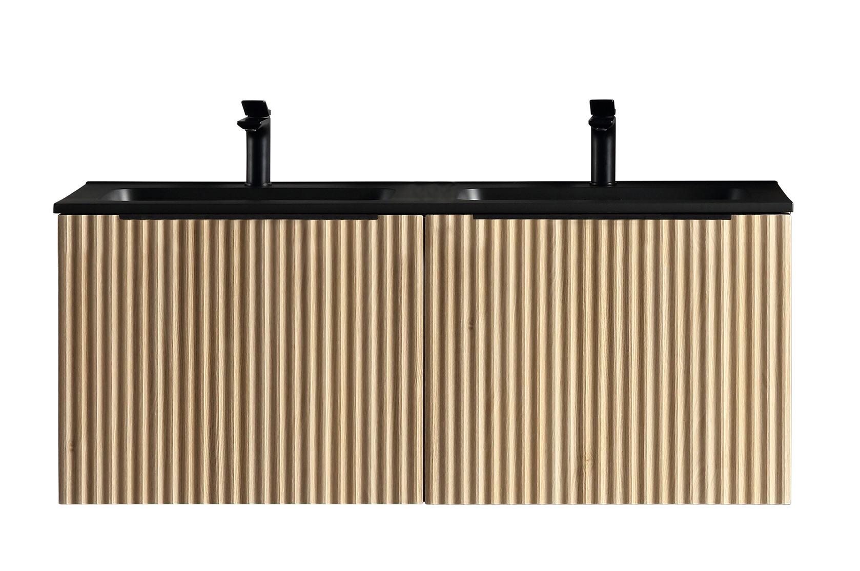 Productfoto Ribbella onderkast met 2 laden 2 uitsparingen 120 x 45 cm naturel eik 383536