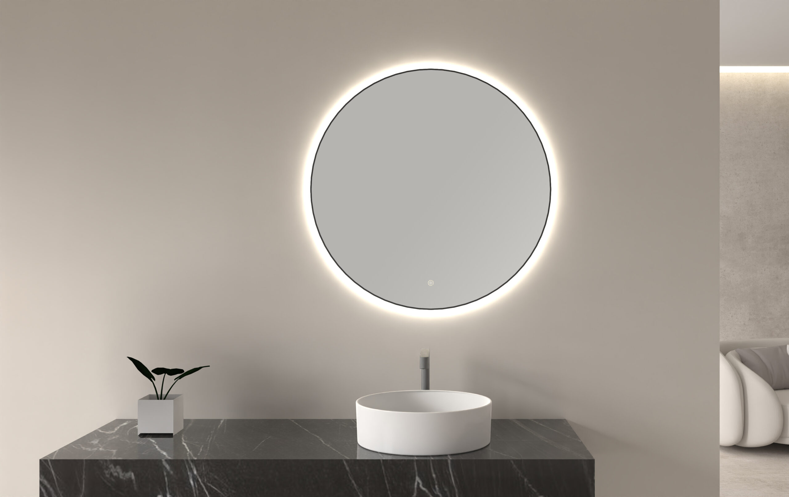 Productfoto Novi spiegel rond met LED
