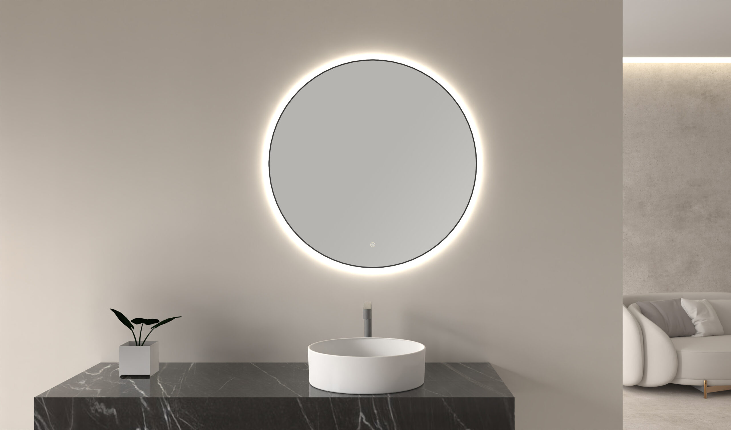 Productfoto Novi spiegel rond met LED