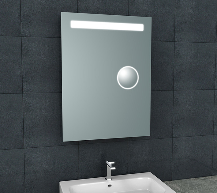 Productfoto Tigris spiegel rechthoek met LED en scheerspiegel 60 x 80 cm 383774