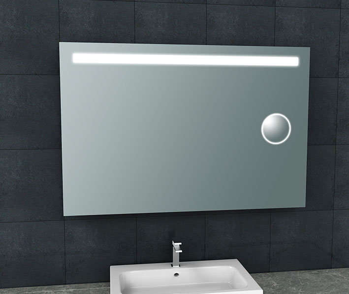 Productfoto Tigris spiegel rechthoek met LED en scheerspiegel 120 x 80 cm 383777