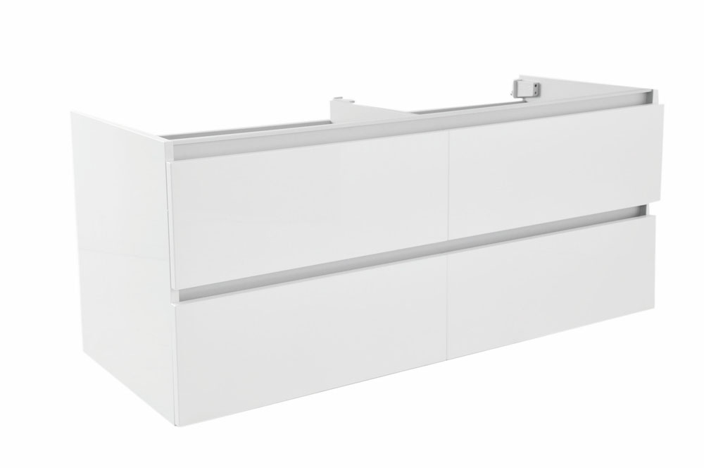 Productfoto Vision onderkast met 4 laden 2 uitsparingen 120 x 46 cm glans wit 383903