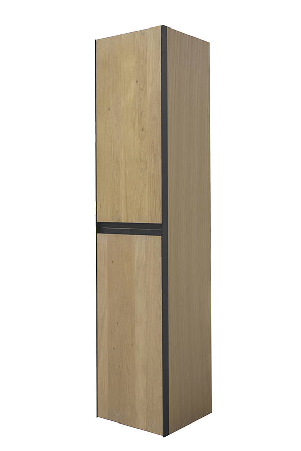 Productfoto Lotus kolomkast met 2 deuren 35 cm naturel eik/mat zwart 383933