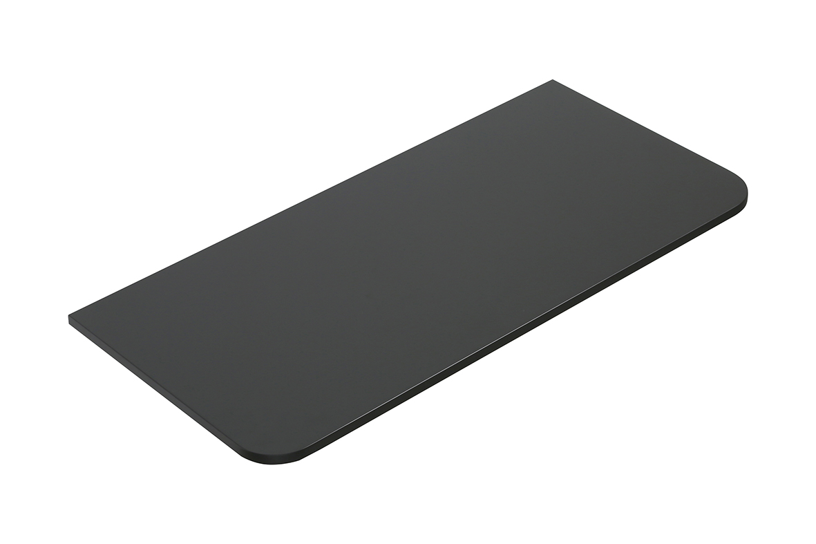 Productfoto Novira topblad afgeronde hoeken 100 x 48 cm mat zwart 383973