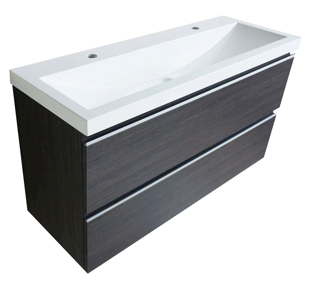 Productfoto Shall onderkast 100 x 36 cm houtnerf grijs 384012