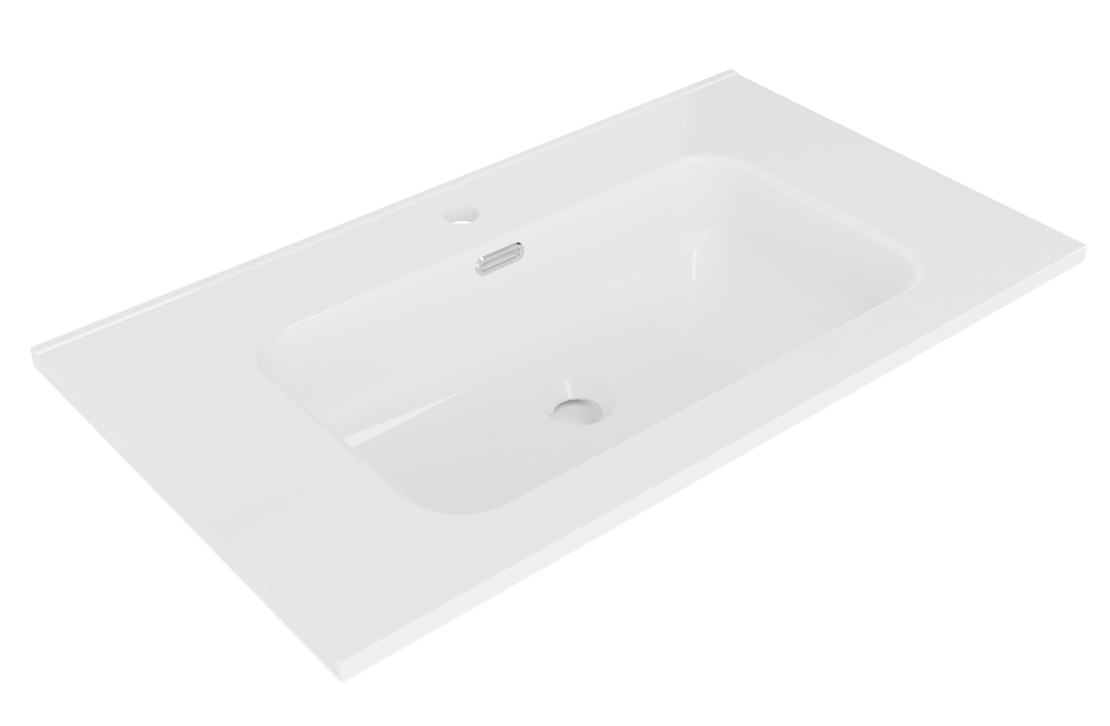Productfoto Bajo wastafel enkel met 1 kraangat 100 x 46 x 1