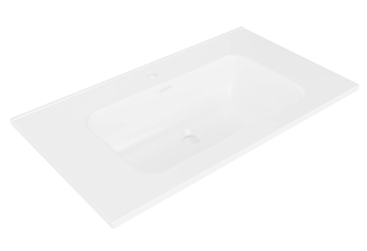Productfoto Bajo wastafel enkel met 1 kraangat 100 x 46 x 1