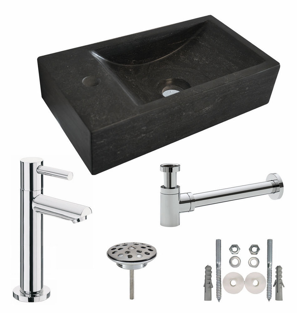 Productfoto One pack Raw fontein links 40x22x10 cm hardsteen gezoet 393600