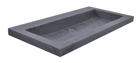 Productfoto Raw wastafel enkel zonder kraangat 80x46x5 cm hardsteen gezoet 393762