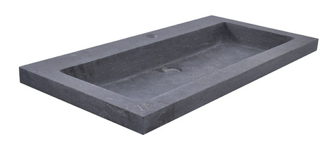Productfoto Raw wastafel enkel met 1 kraangat 80x46x5 cm hardsteen gezoet 393763