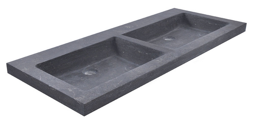 Productfoto Raw wastafel dubbel zonder kraangaten 120x46x5 cm hardsteen gezoet 393767