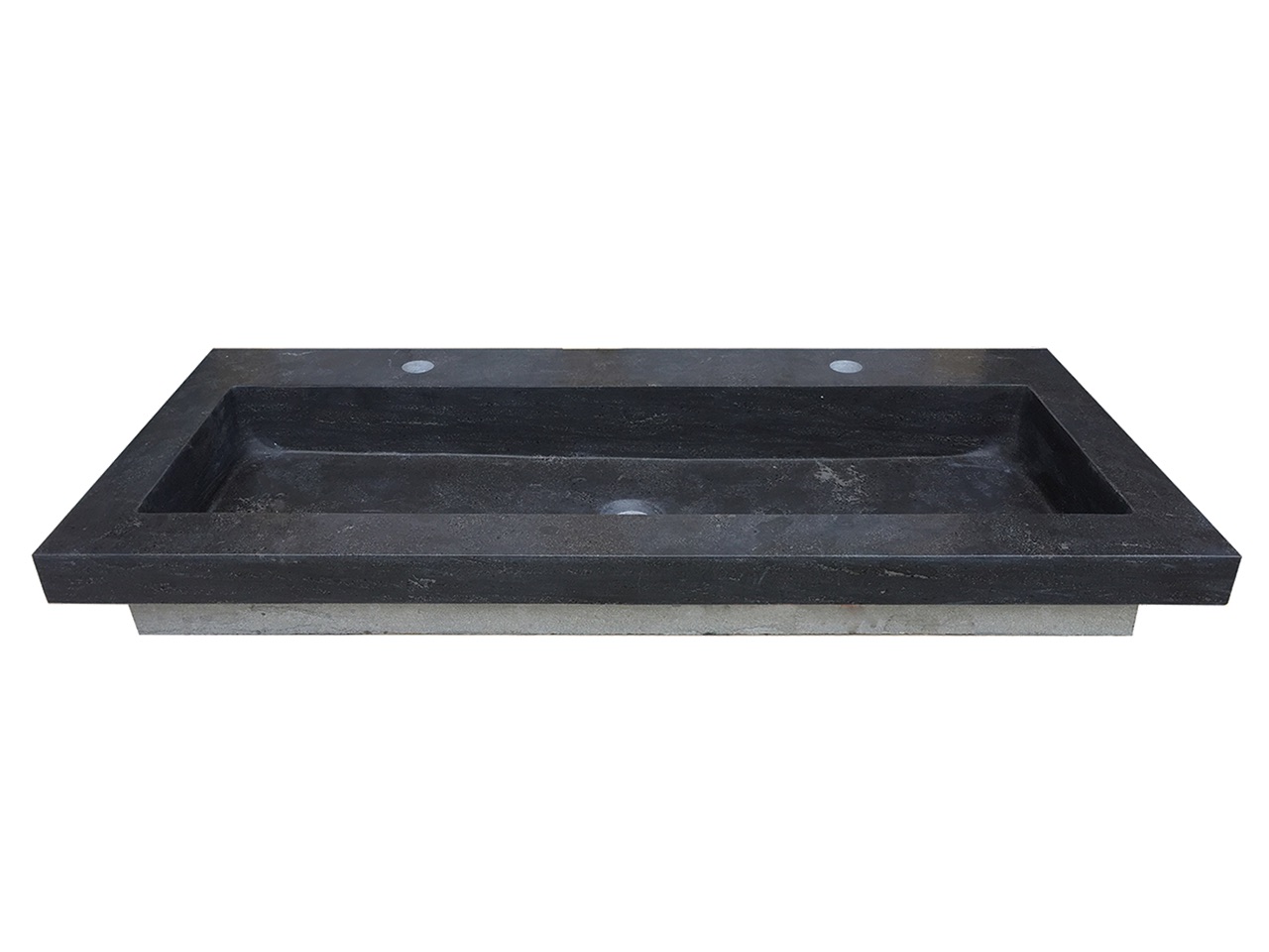 Productfoto Raw wastafel enkel met 2 kraangaten 120x46x5 cm hardsteen gezoet 393770