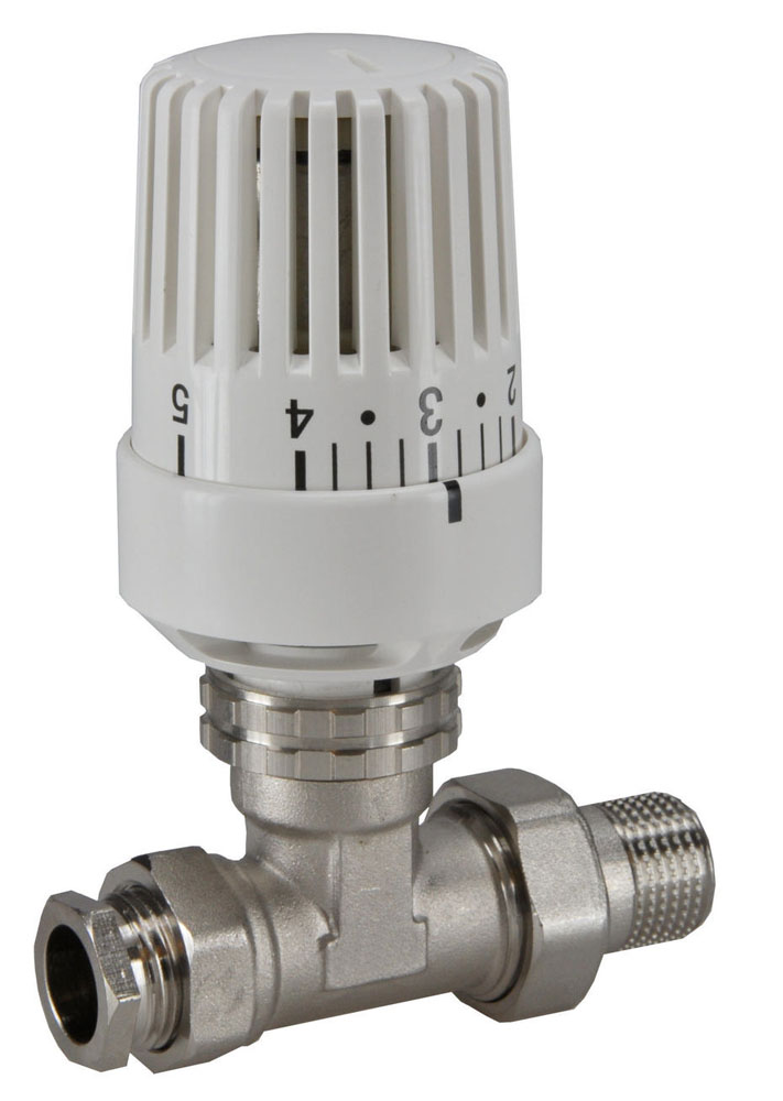 Productfoto thermostatische radiatorventiel 1/2''x15mm recht 433514