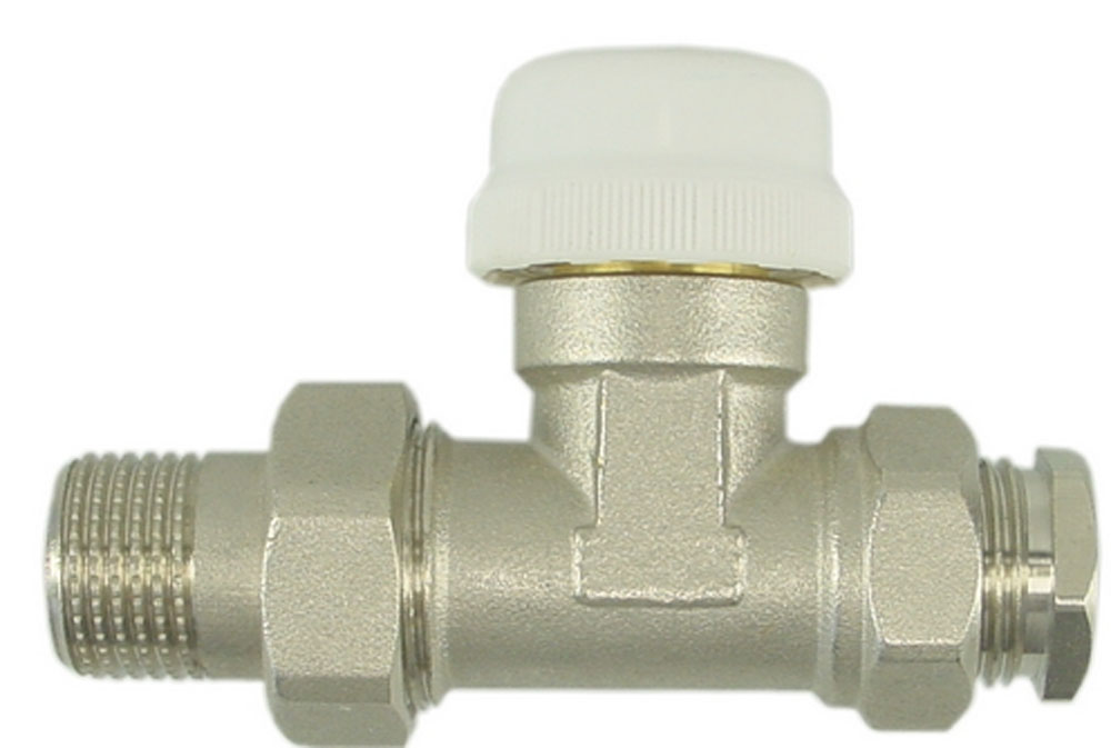 Productfoto Thermostatisch ventiel zonder knop 1/2" recht met adaptor 433520