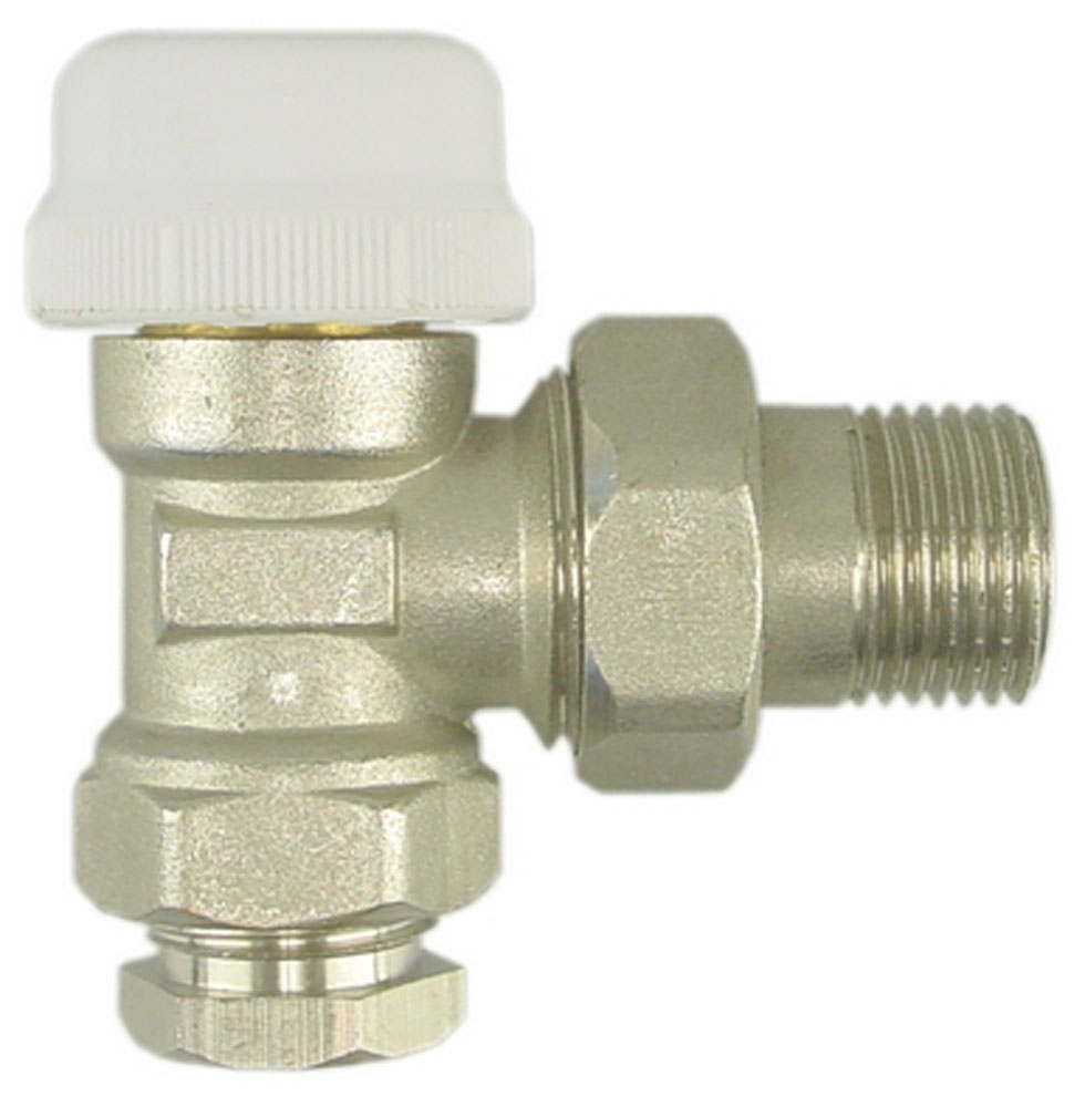 Productfoto thermostatisch ventiel zonder knop 1/2 haaks+adaptor 433521