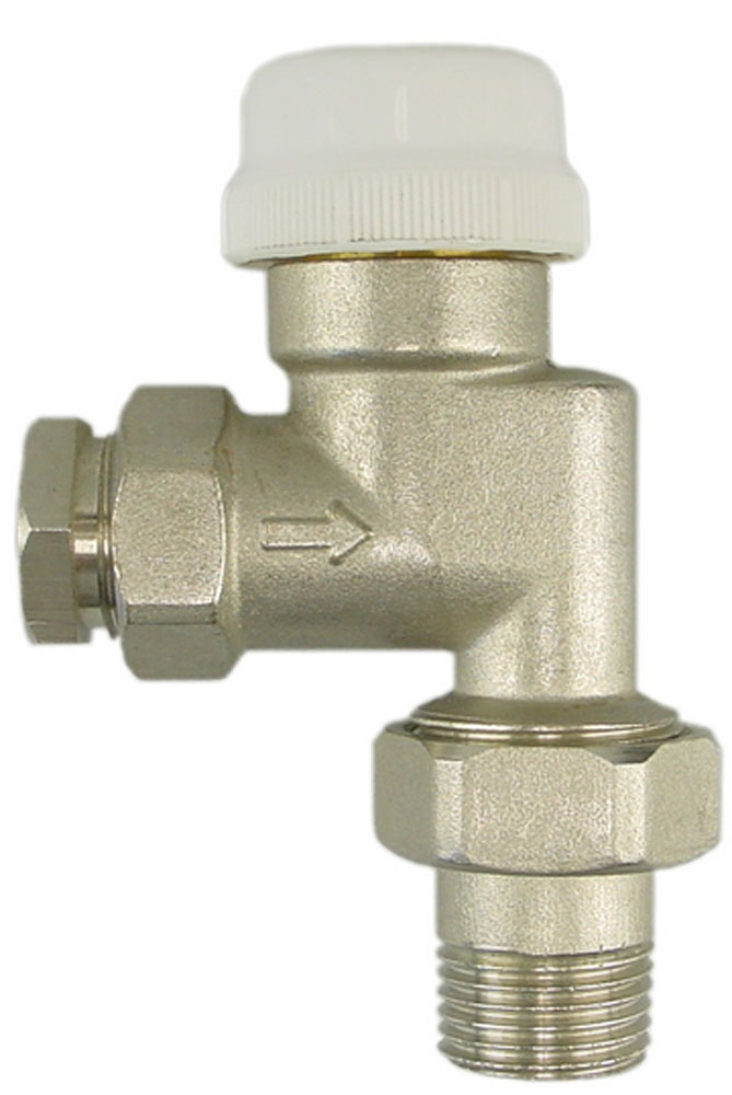 Productfoto thermostatisch ventiel zonder knop 1/2" axiaal met adaptor 433522
