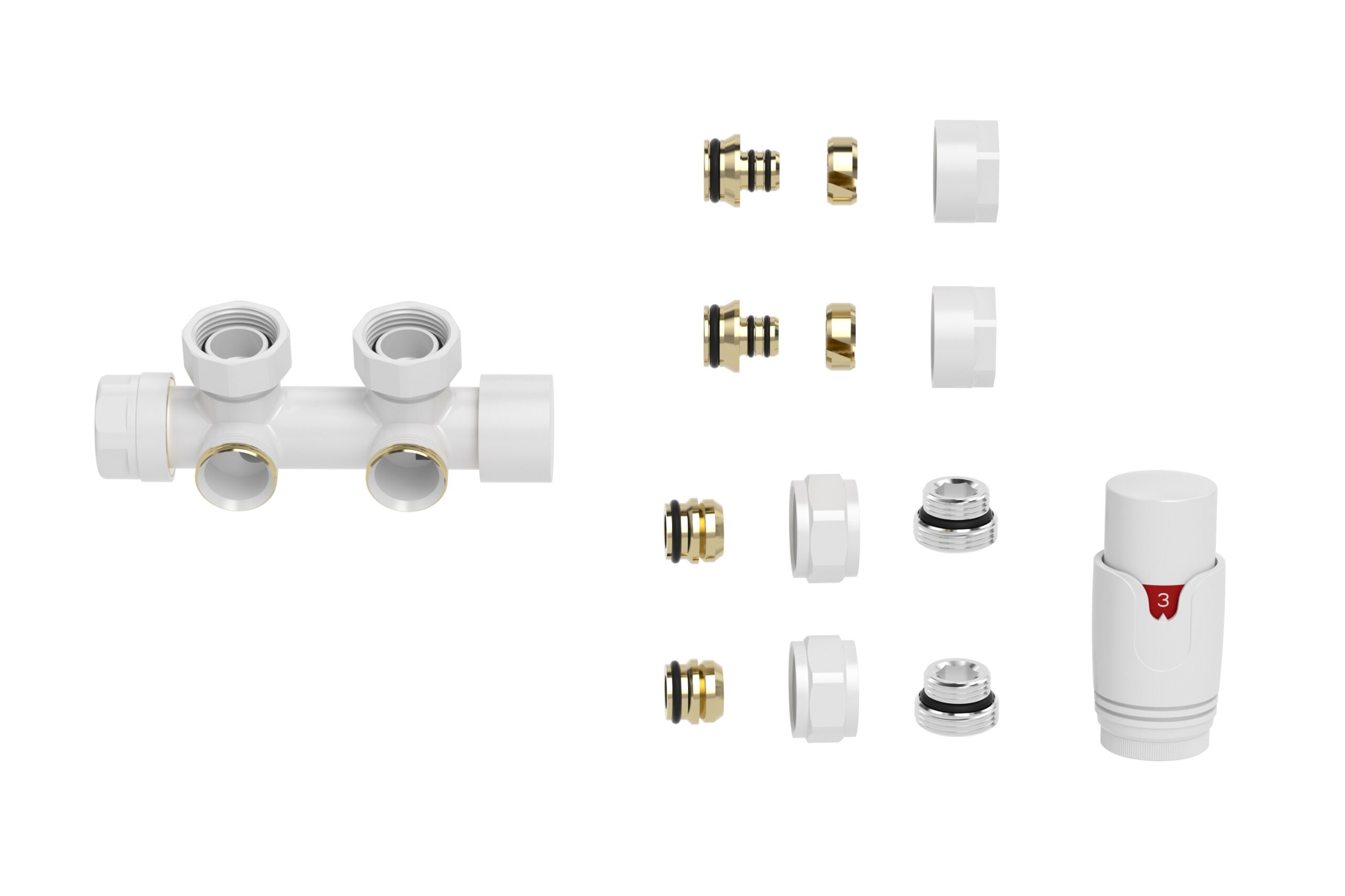 Productfoto Onderblok set haaks links/rechts compleet 16 x 2