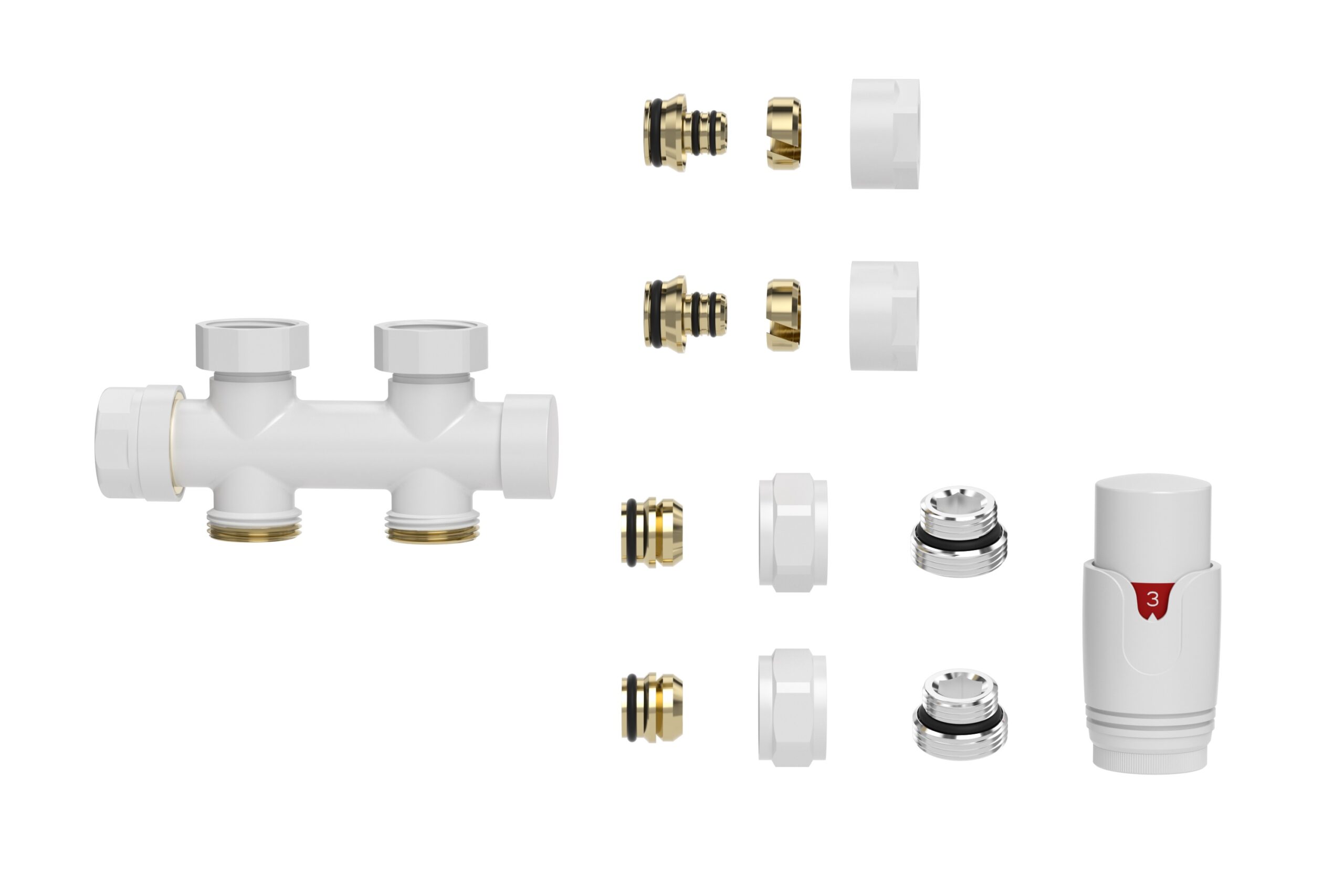 Productfoto Onderblok set recht compleet 16 x 2