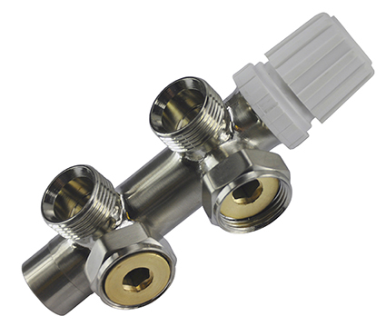 Productfoto thermostatisch 3/4 onderblok haaks-rechts geborsteld staal 433682