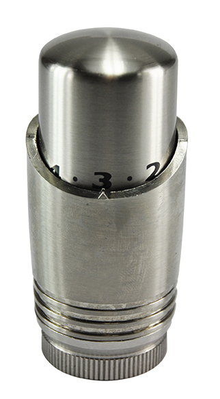 Productfoto luxe thermostaatknop M-30 geborsteld staal 433683