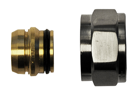 Productfoto adaptor eurokonus/knel 15mm geborsteld staal 433685