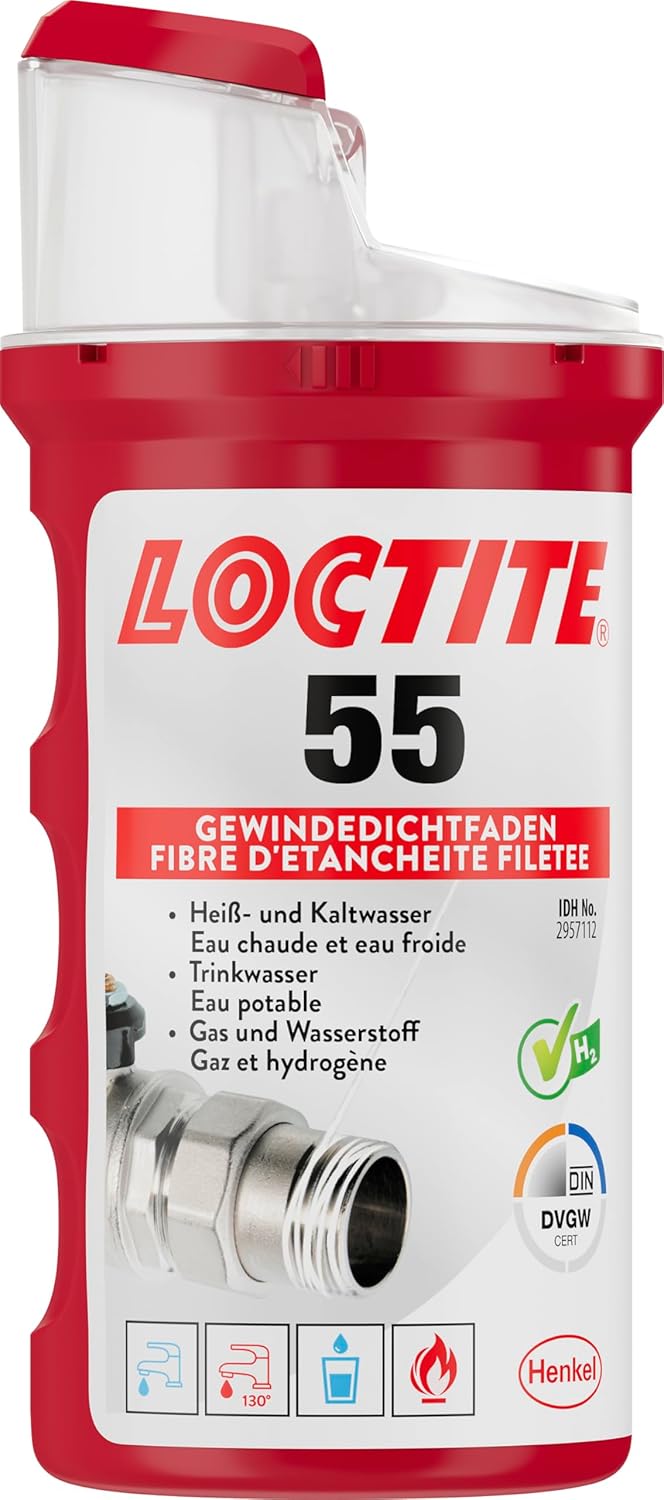 Productfoto Loctite 55 schroefdraad afdichtingskoord 160 meter 483516