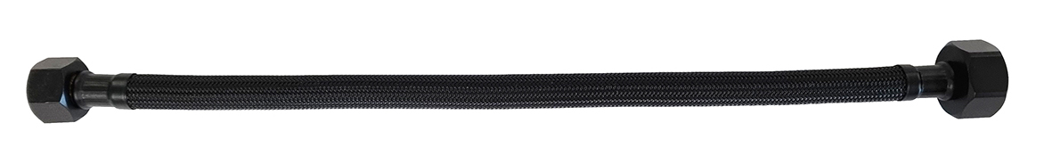 Productfoto Flexibele aansluitslang nylon 1/2" x 3/8" 30 cm mat zwart 523968