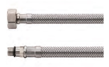 Productfoto Flexibele aansluitslang Kiwa 1/2" bi x M10 bu 30 cm RVS 524311