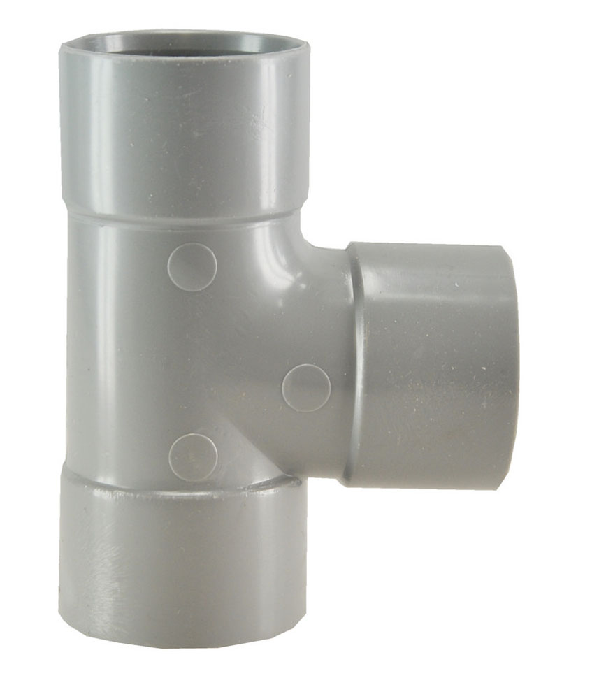 Productfoto T-stuk 3 x mof 40 mm 90 graden PVC 622229