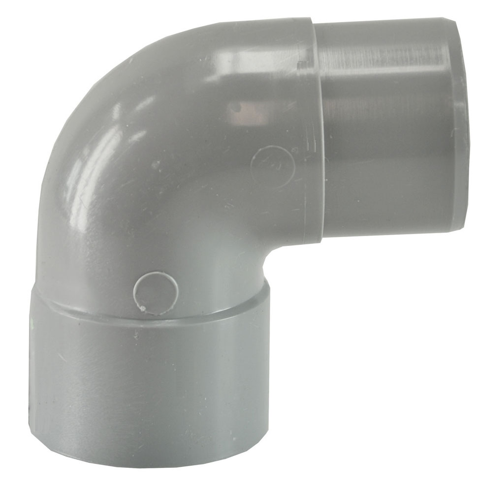 Productfoto Afvoerbocht mof 50 mm x spie 50 mm 90 graden PVC 623523