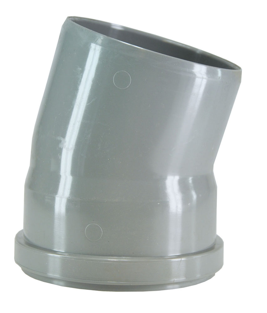 Productfoto PVC Afvoerbocht 15gr.manchet/spie 110mm 623651