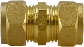 Productfoto Knelkoppeling sok recht Kiwa Gastec 12 mm messing 633501