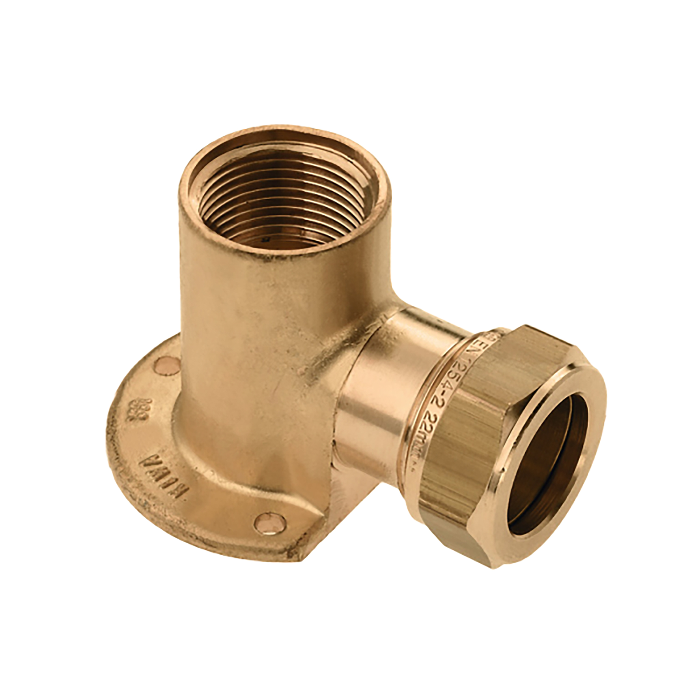Productfoto Muurplaat messing Kiwa Gastec 1/2" bi x 12 mm knel 633606