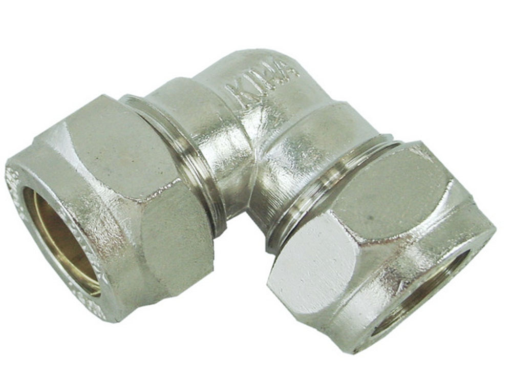Productfoto Knelkoppeling knie Gastec 10 x 12 mm vernikkeld 633656