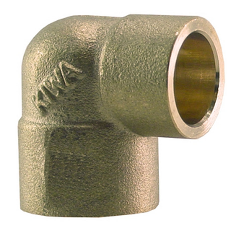 Productfoto Soldeerfitting verloopknie Kiwa Gastec 15 mm bi x 12 mm bi messing 693529