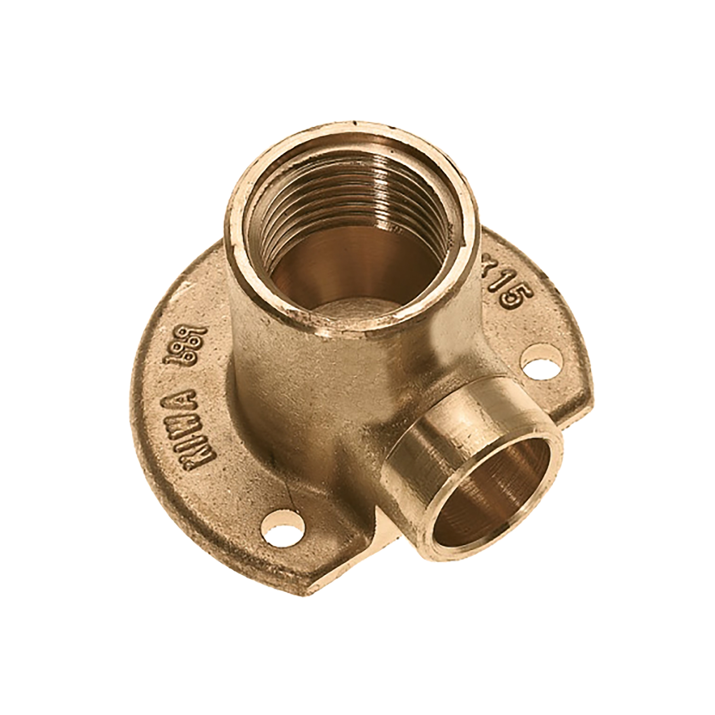 Productfoto Soldeerfitting muurplaat laag messing Kiwa 1/2" bi x 15 mm 693536