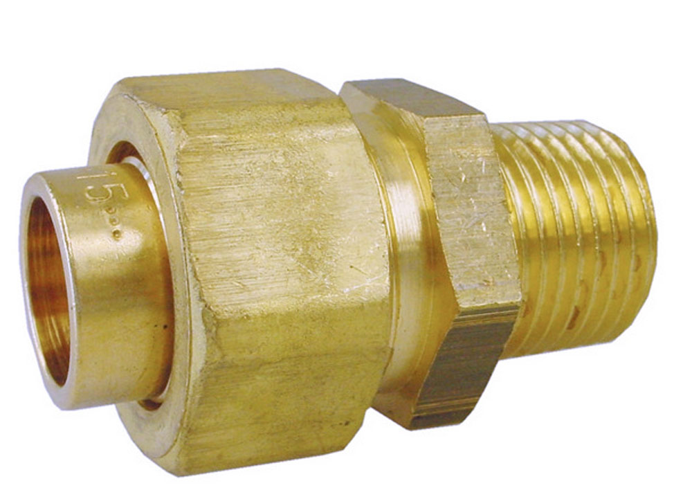 Productfoto Soldeerfitting 3-delig recht Gastec 1/2" bu x 15 mm messing 693618